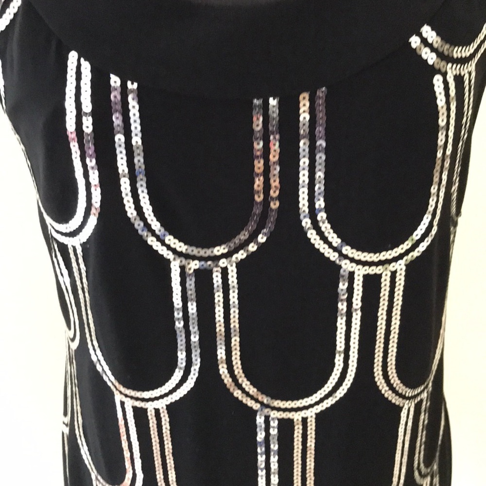 SCARLETT NITE Size 8 Black Sequined Dress - Picture 2 of 6